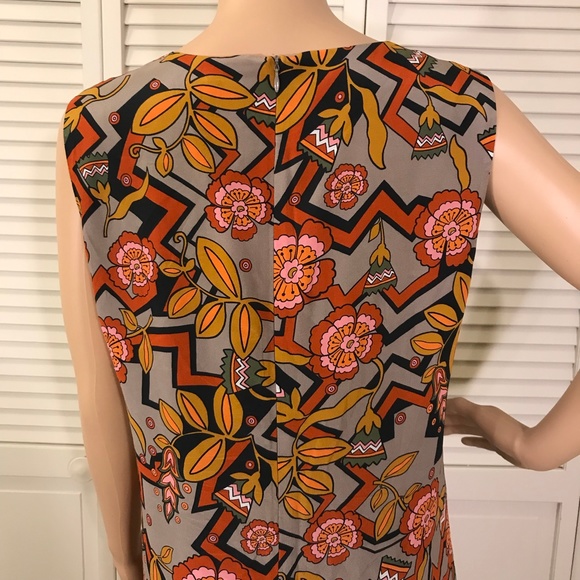 M by Missoni Floral Silk Shift Sleeveless Dress Size 8 - Picture 4 of 14